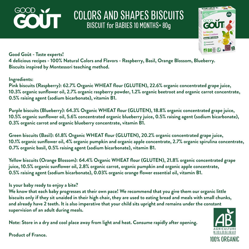 Good Goût - Colors and Shapes Biscuits 80g