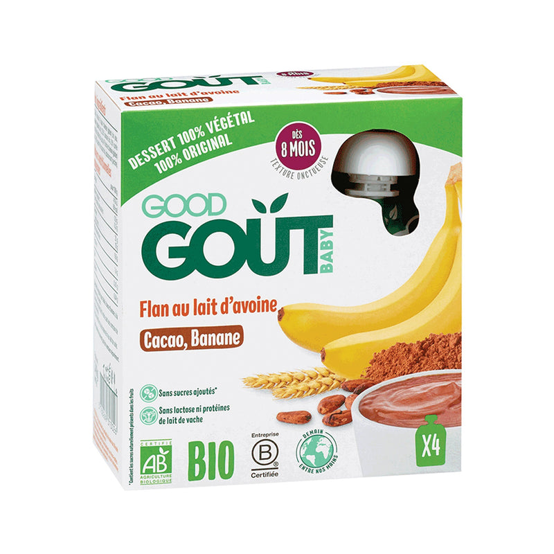 Good Goût  - Oat milk, cocoa and banana pudding 4x85g (Expiry: March 16, 2022)