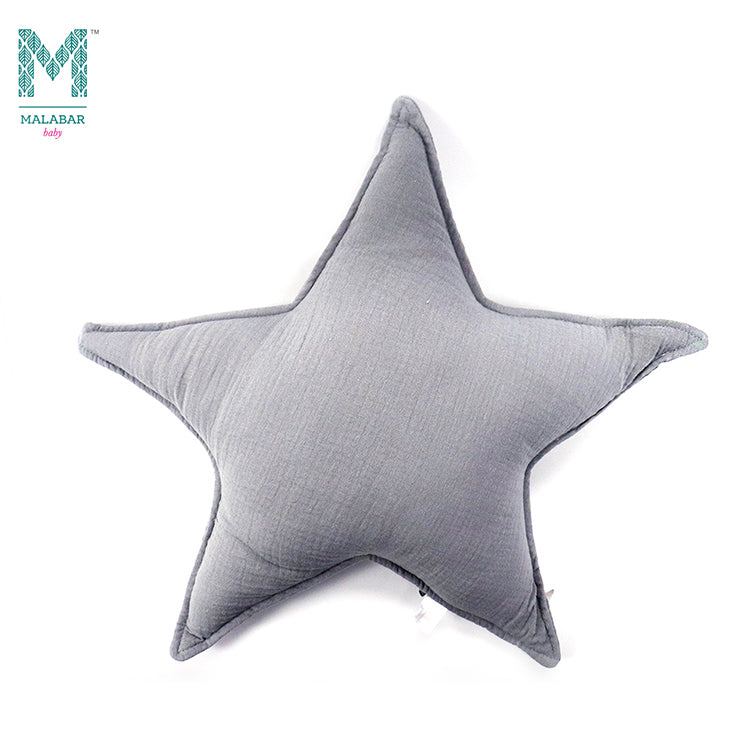 Malabar Baby Soft Cushion Cover Star - Erawan Grey