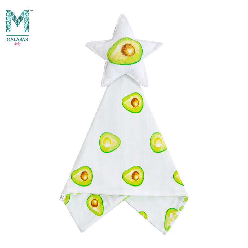 Malabar Baby Lovey Dou Dou Toy - Avocado (Lime Stripe)