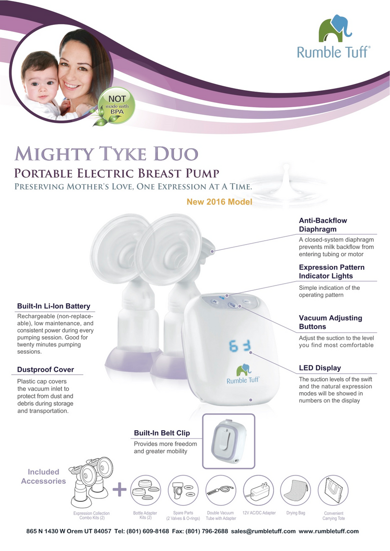 Rumble Tuff Mighty Tyke (Portable Electric Breast Pump)