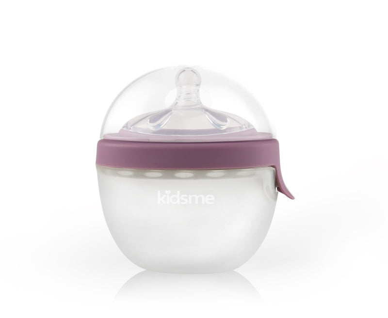 Kidsme 2-in-1 Silicone Oval Feeding System (150ml/5oz) - Plum