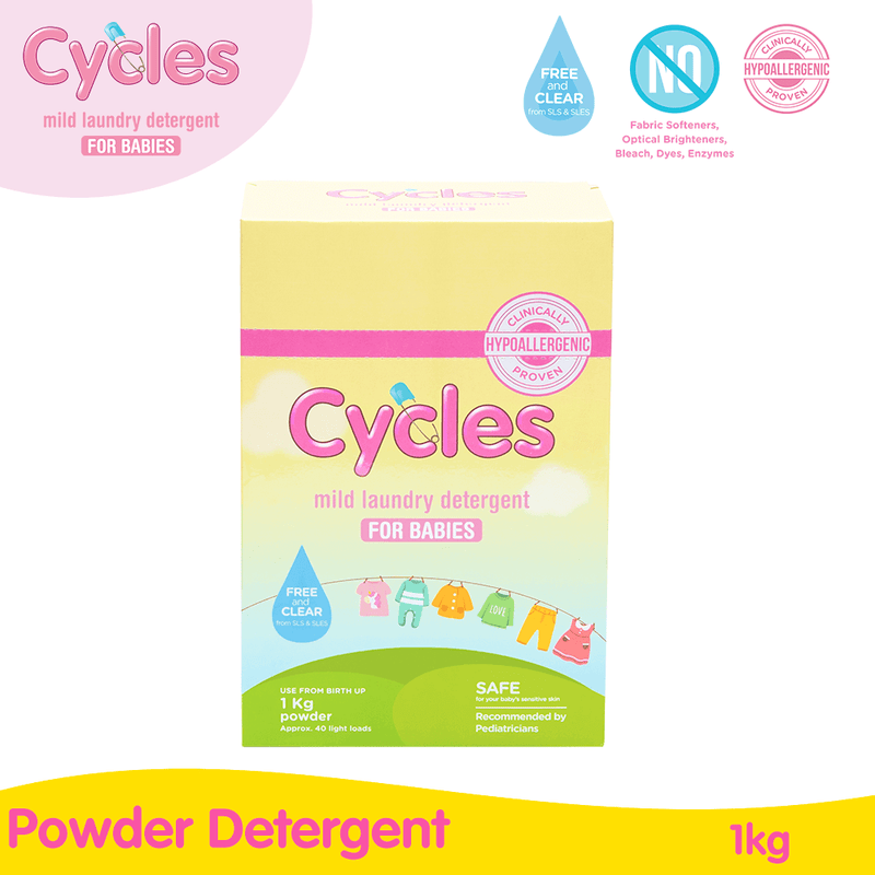 Cycles Mild Laundry Detergent Powder 1Kg