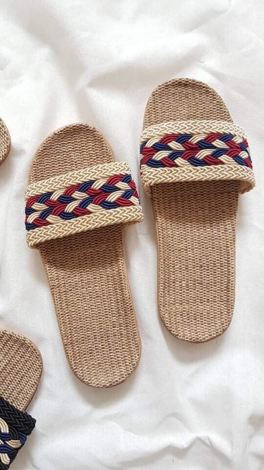 Natural Linen Slippers