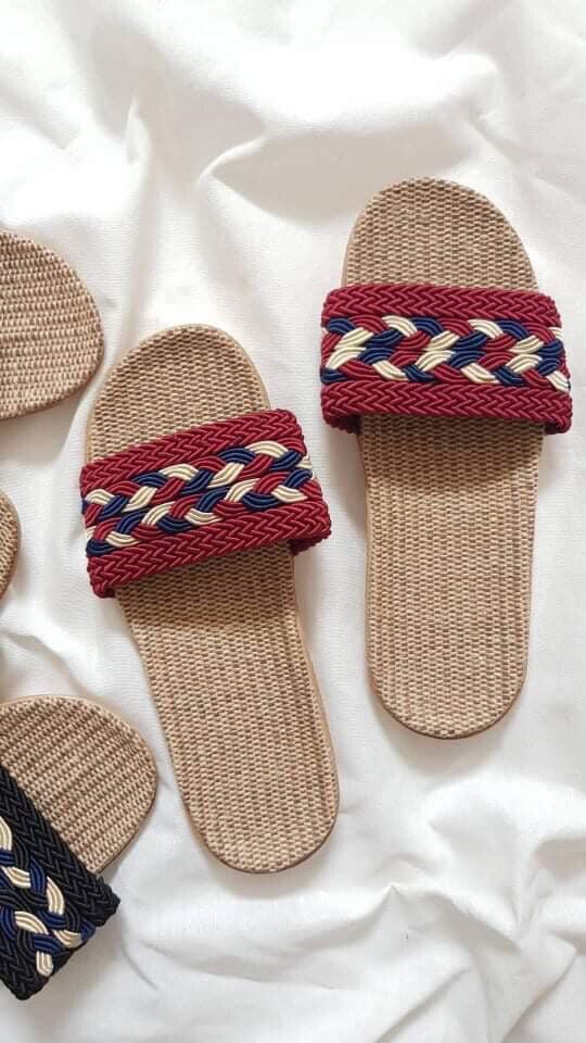 Natural Linen Slippers