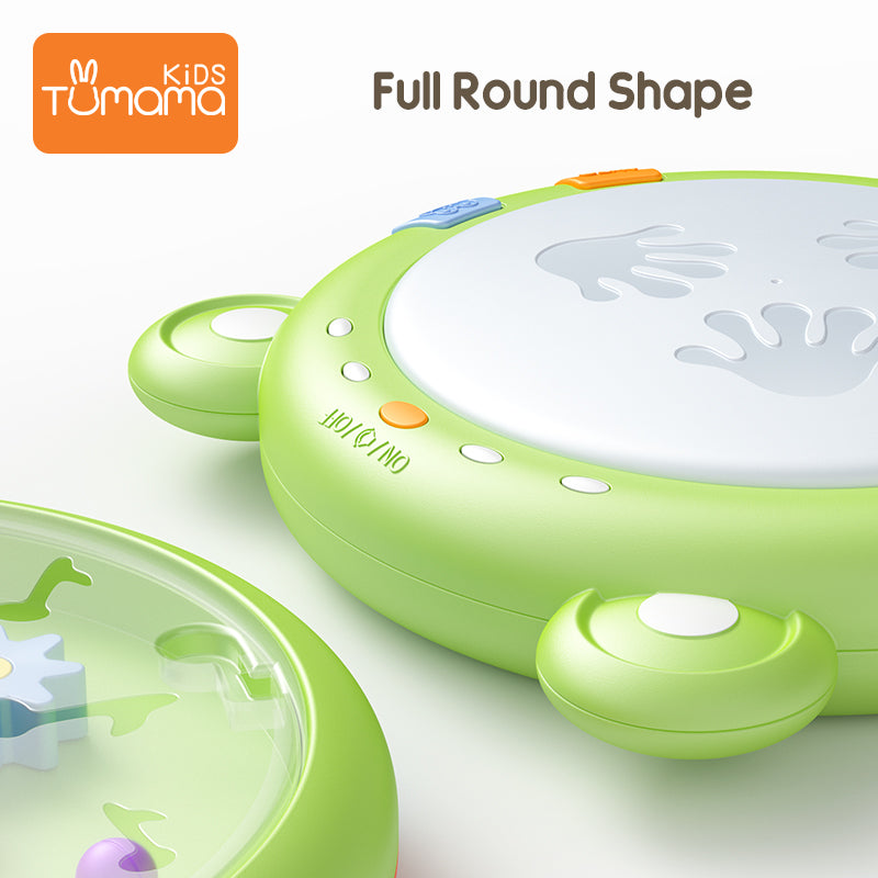 Tumama Kids 2 in 1 Baby Shape Sorter and Electric Hand Drum