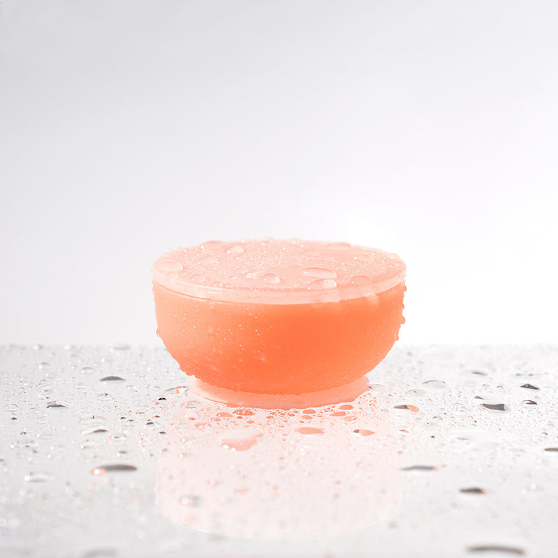 Suction Bowl with Lid Coral