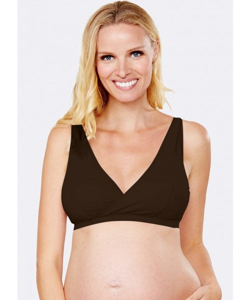 Antibacterial Crossover Sleeping & Nursing Bra with Cups, Coco