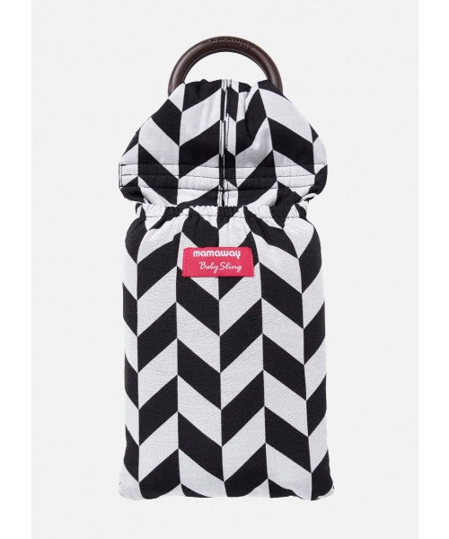 Black & White Herringbone Baby Ring Sling