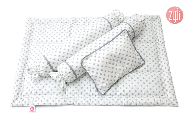 Zyji 3pc Pillowcase Set Cutie Stars Gray