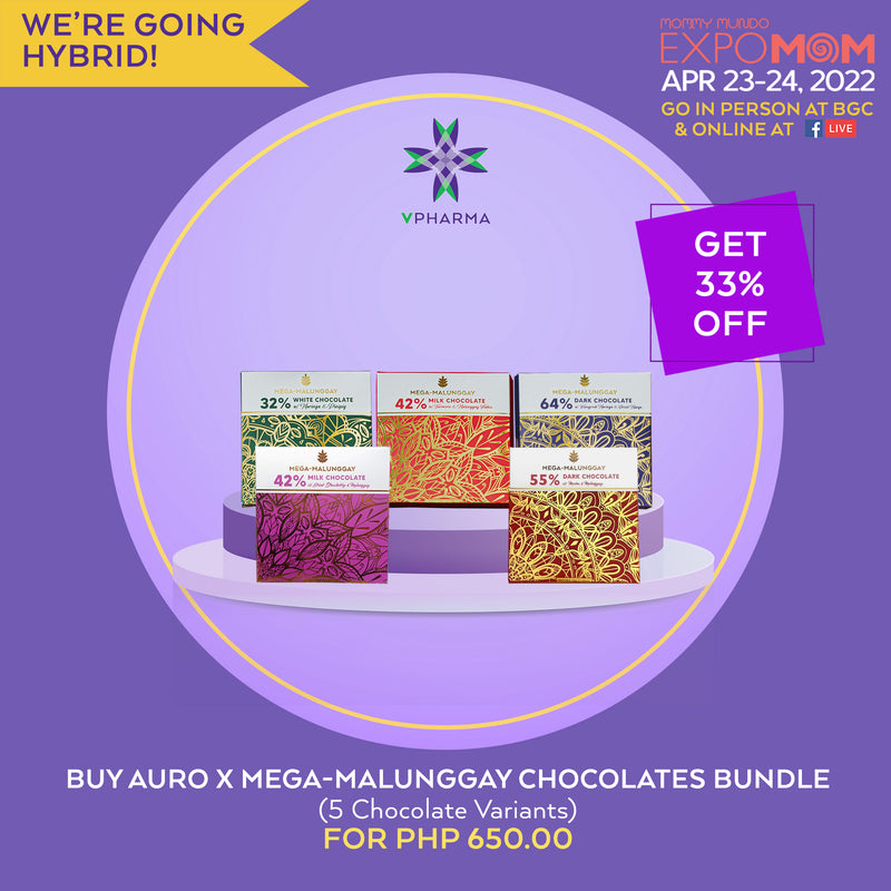 Auro x Mega-Malunggay chocolates bundle (5 variants)