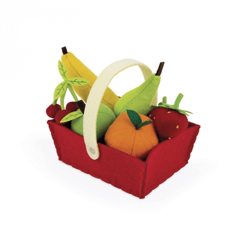 Fabric Basket With 8 Fruits