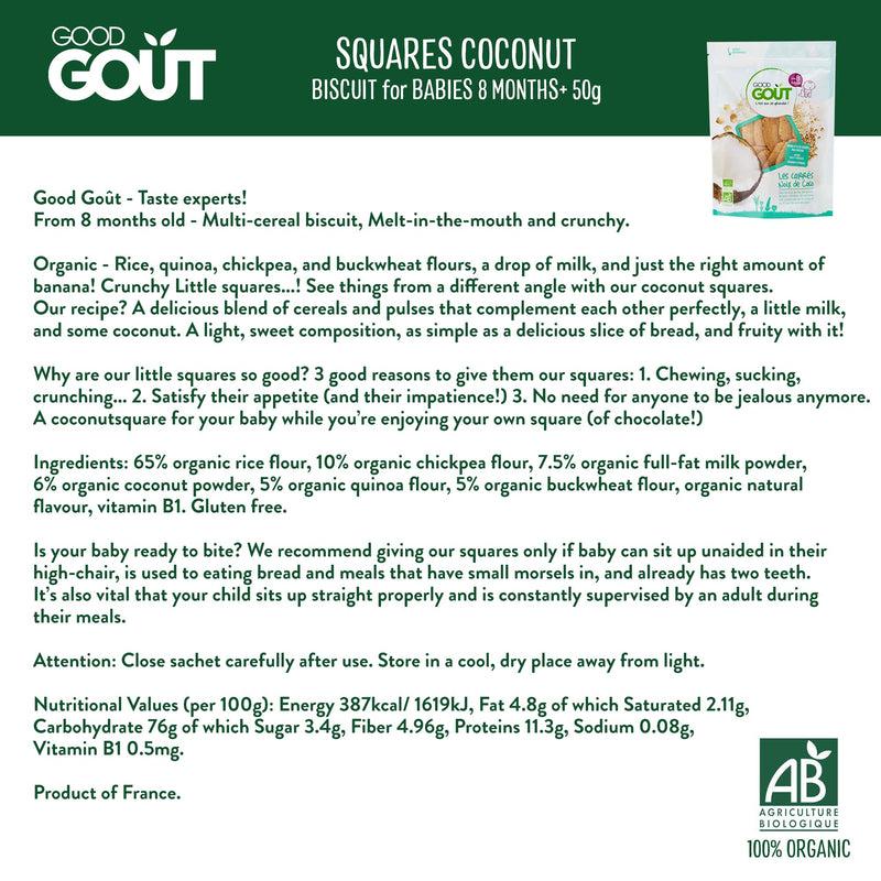 Good Goût - Squares Coco 50g