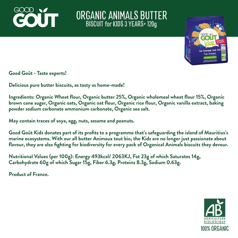 Good Goût  - Organic Animals Butter 120g (Expiry: March 2, 2022)