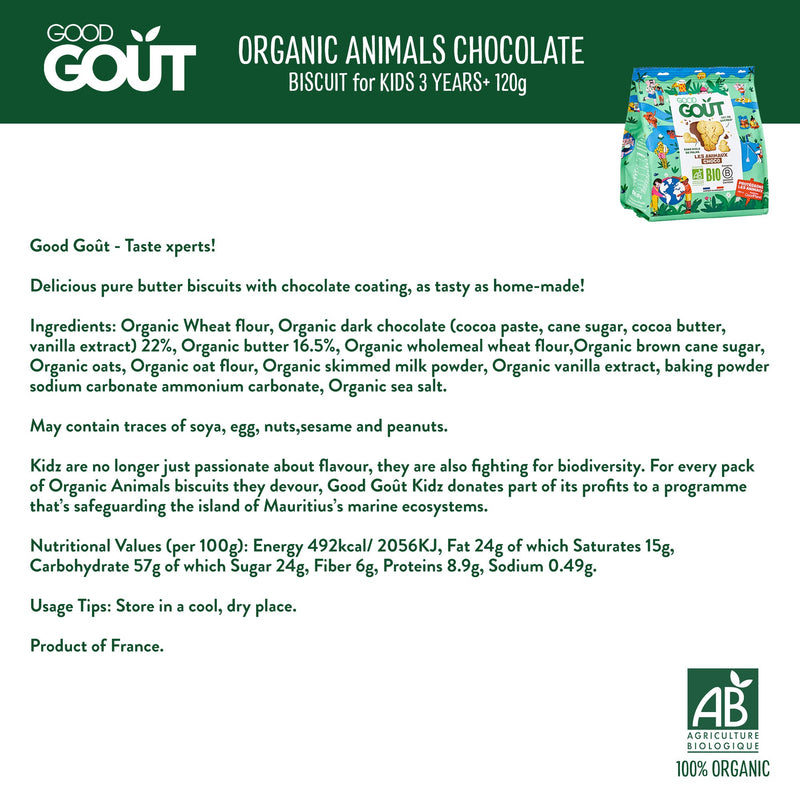 Good Goût  - Organic Animals Chocolate 120g