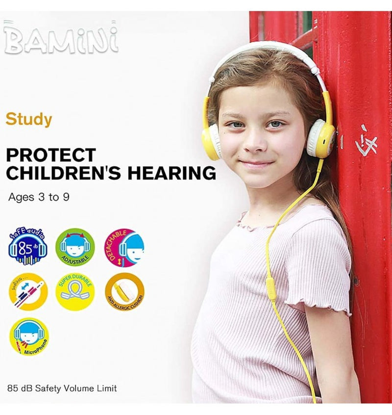 Bamini Study Wired Headphones - Pink