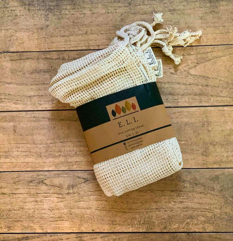 Eco Loving Ideas Cotton Mesh Pouch Set