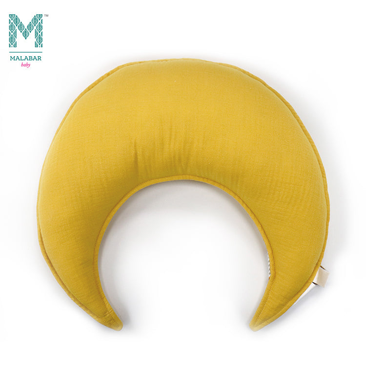 Malabar Baby Soft Cushion Cover Moon Cushion (Mustard)