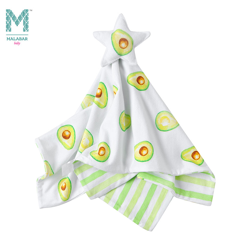 Malabar Baby Lovey Dou Dou Toy - Avocado (Lime Stripe)