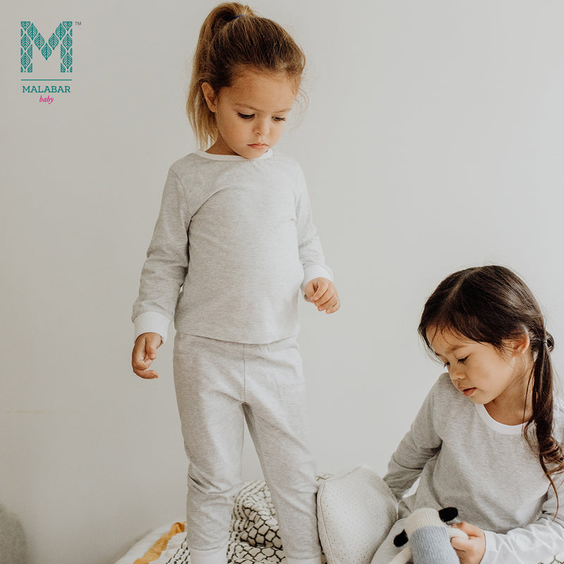 Malabar Baby Organic Knit Pajamas - Erawan 6 to 12 months & 2 to 10 years old with FREE MASK