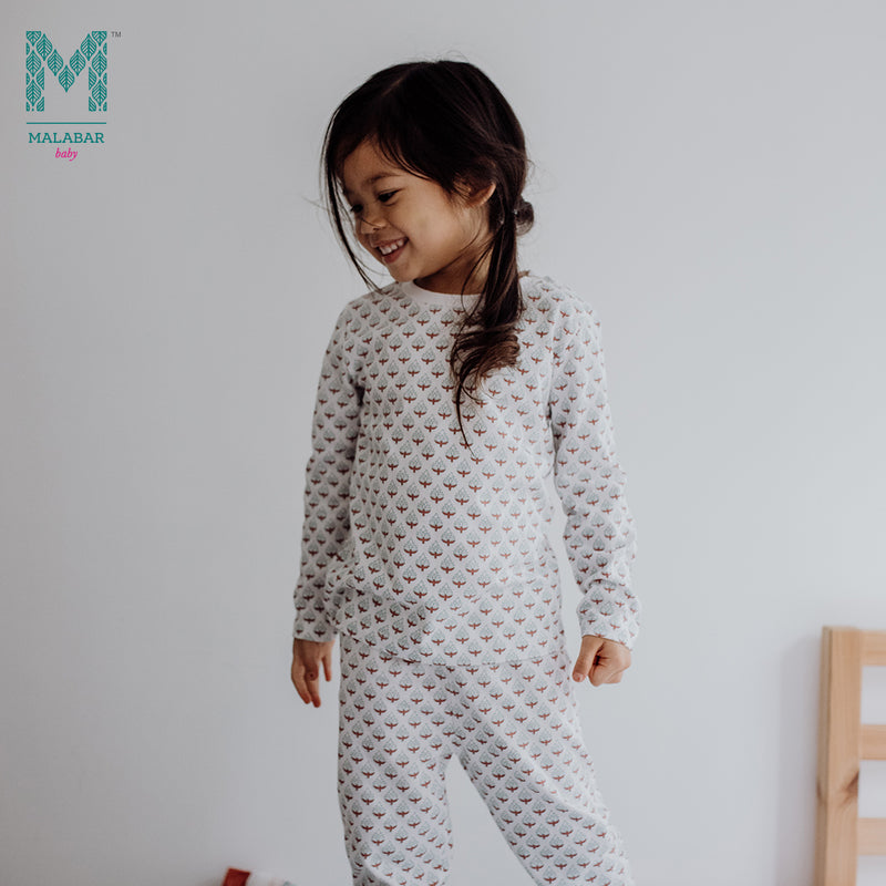Malabar Baby Organic Knit Pajamas - Miami 6 to 12 months & 2 to 10 years old with FREE MASK