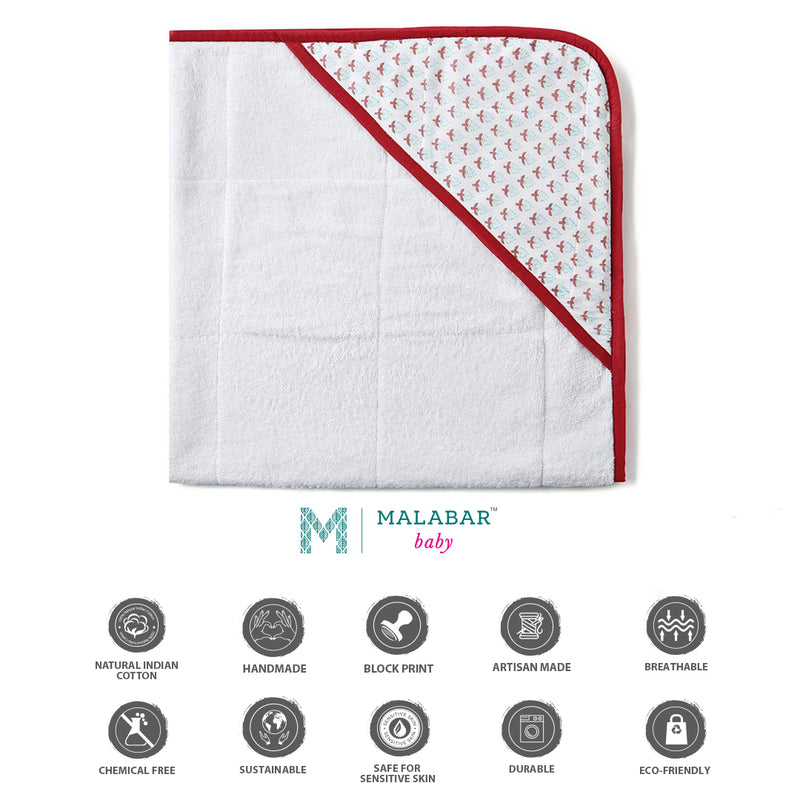 Malabar Baby Handmade Block-Printed Towels- Miami