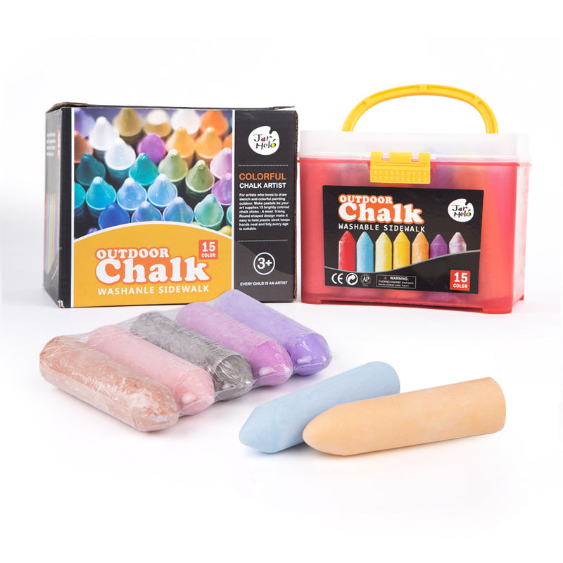 Washable Sidewalk Chalk - 15 Colors 20 Pieces Set