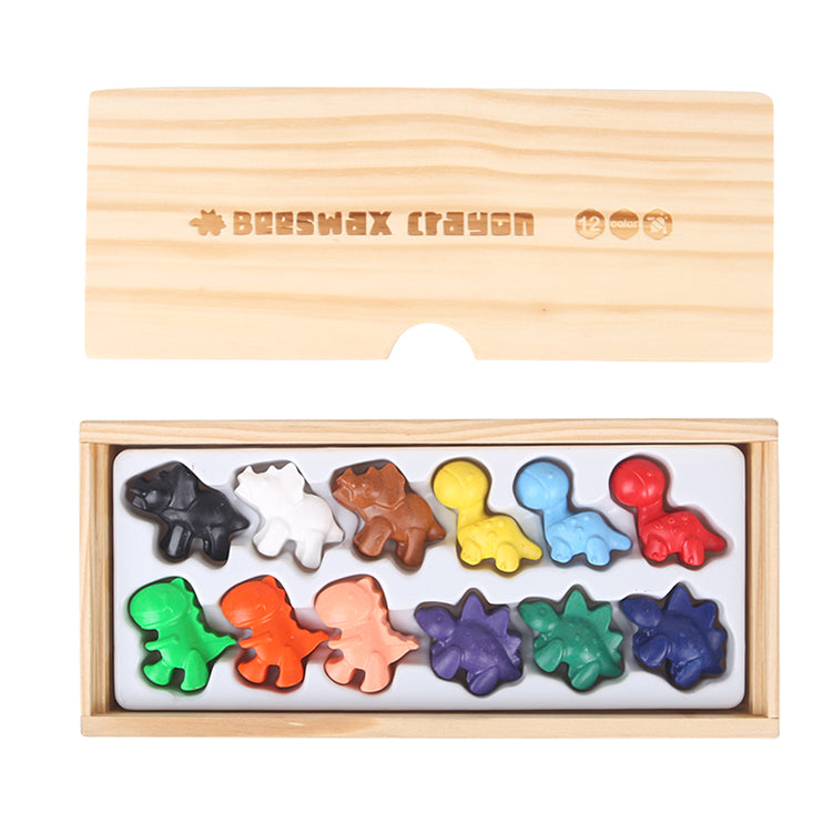 Beeswax Crayon -Cute Dinosaurs 12 Colors