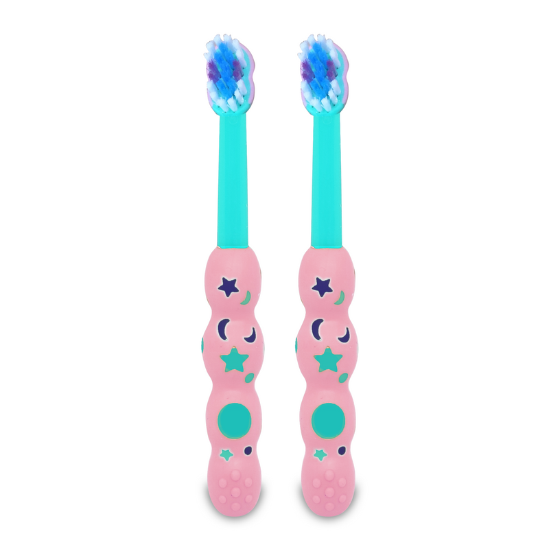Baby First Kiddie Toothbrush Moon and Stars Pack of 2 (12-24 months old)