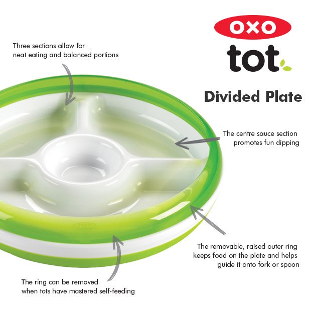 Oxo Tot Divided Plate w/ Removable Training Ring