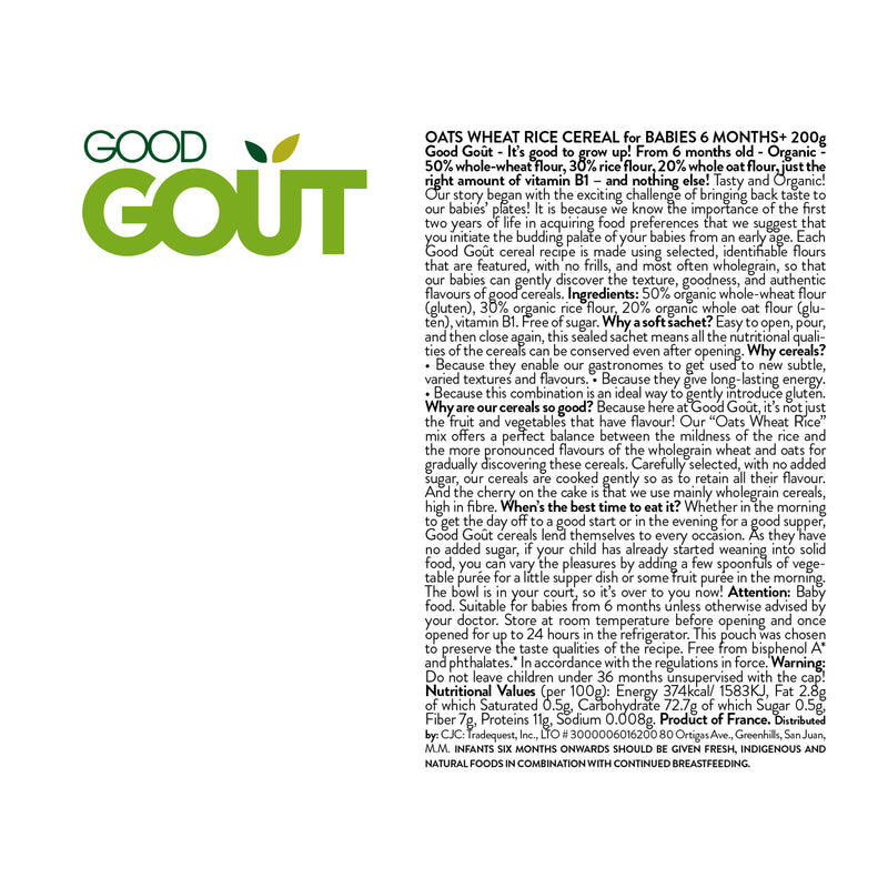 Good Goût  - Oat Wheat Rice 200g (6 mos)