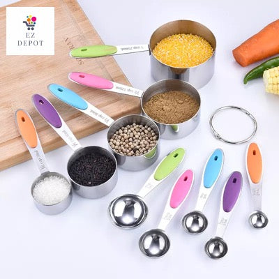 EZ Depot - 10 pc Measuring Cups and Spoons