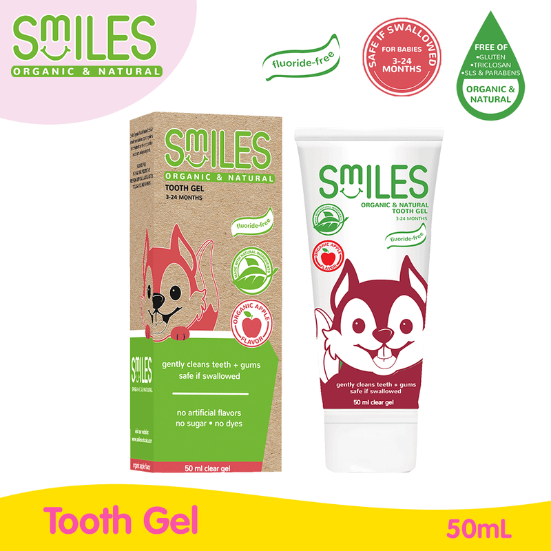 Smiles Organic & Natural Tooth Gel 50mL (Organic Apple flavor)