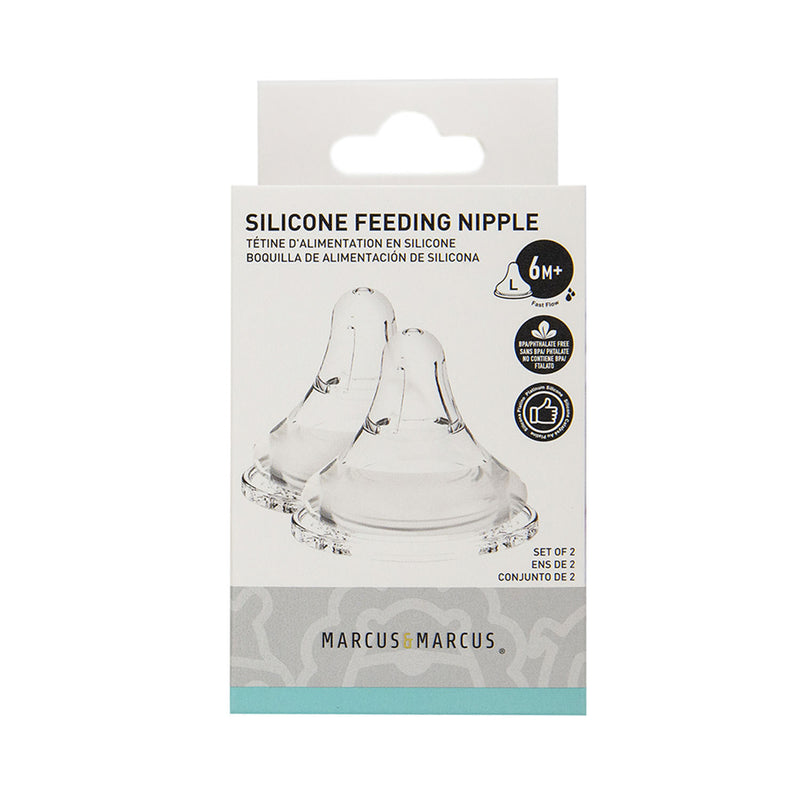 Silicone Feeding Nipples - Set of 2