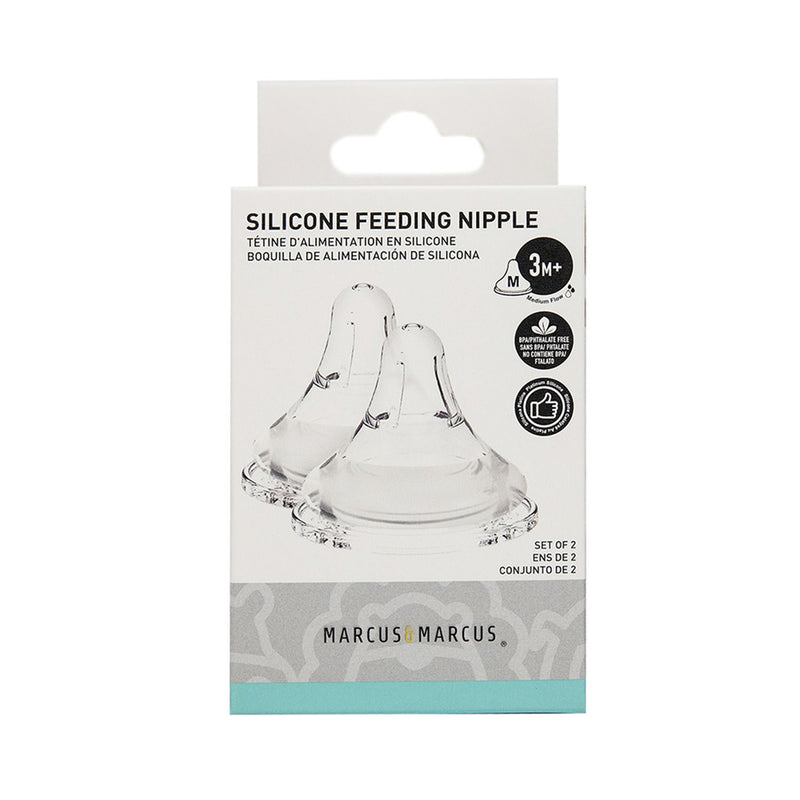 Silicone Feeding Nipples - Set of 2