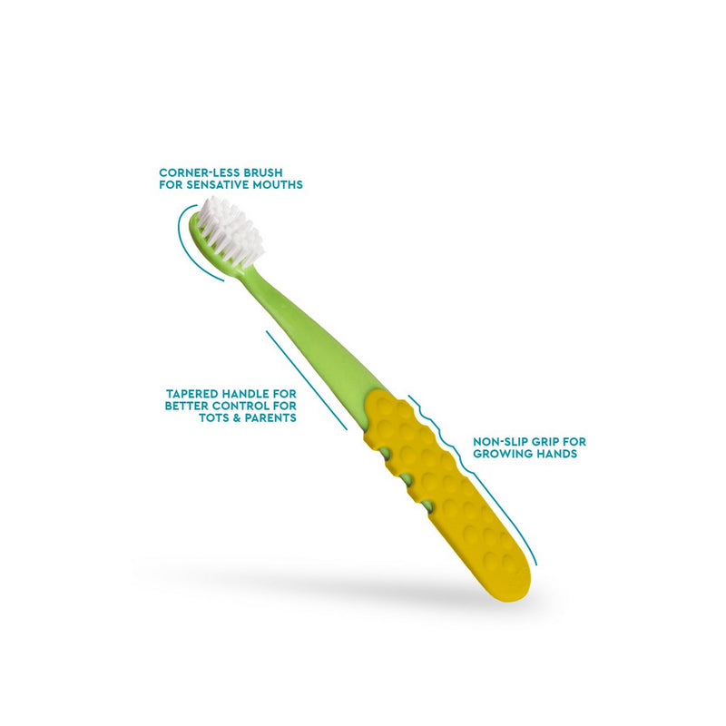 Totz Plus Brush (3 years+) - Lime Green/ Yellow