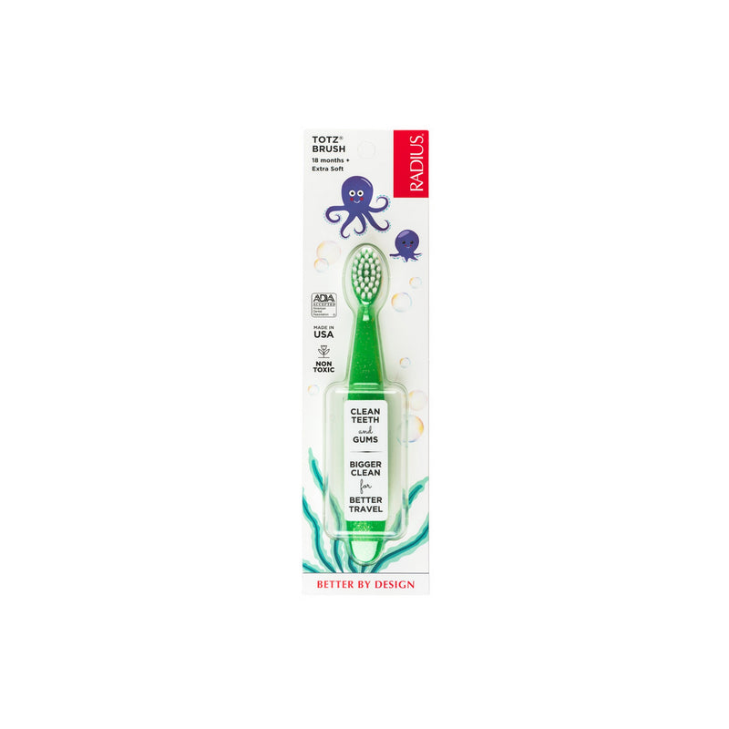 Totz Toothbrush - Green Sparkle/ White (18 months+)