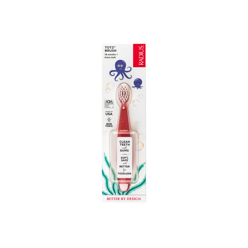 Totz Toothbrush - Coral Sparkle/ White (18 months+)