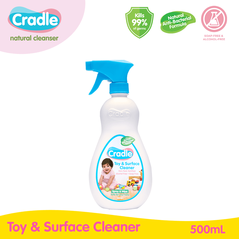 Cradle Natural Toy & Surface Cleaner 500mL Spray Bottle