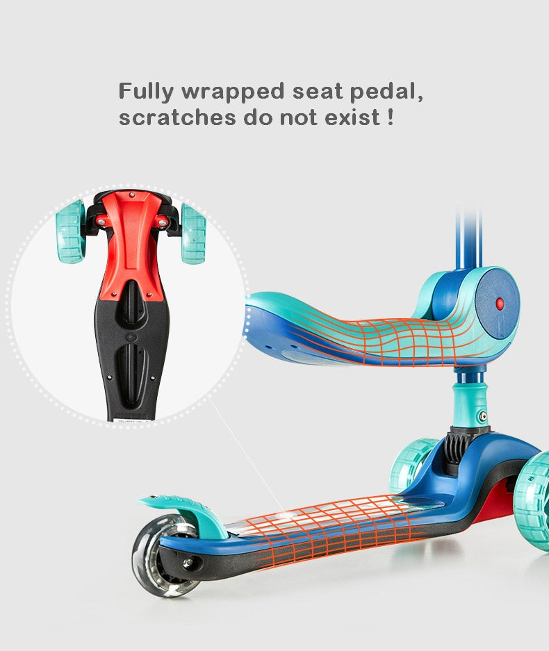 KUB Scooter with foldable seat and led light