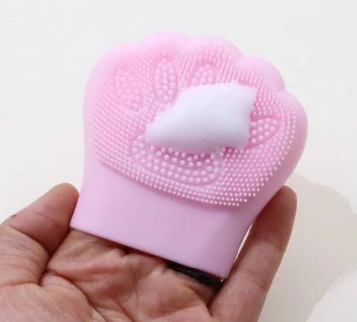 Silicone Facial Wash Massager in Cat Paw Design