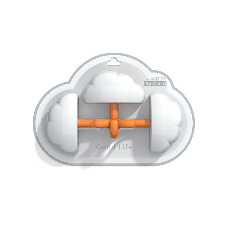 Cute Cloud Hook with self Adhesive sticker set of 3