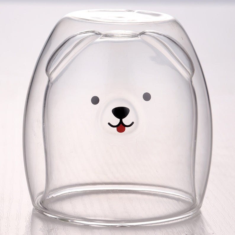 Double Wall Glass Cute Animals