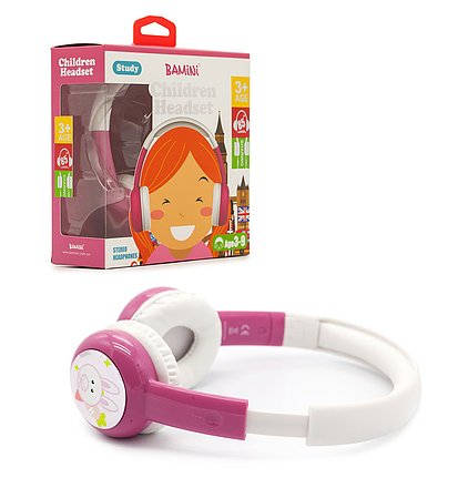 Bamini Study Wired Headphones - Pink