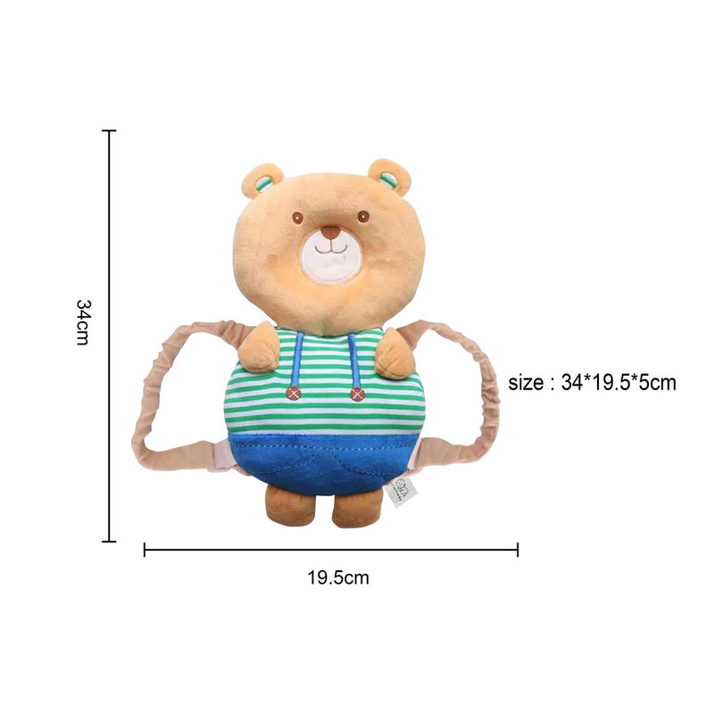 Infantway huggabear 2-in-1 infant plush toy and head protective pillow