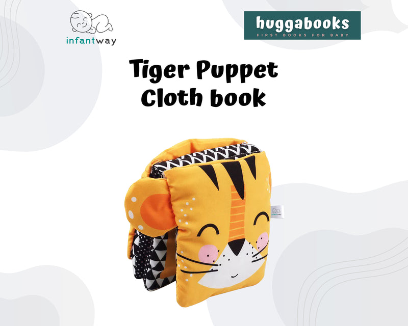Infantway Huggabooks tiger puppet cloth book