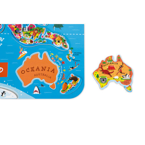 Magnetic World Map Puzzle English Version