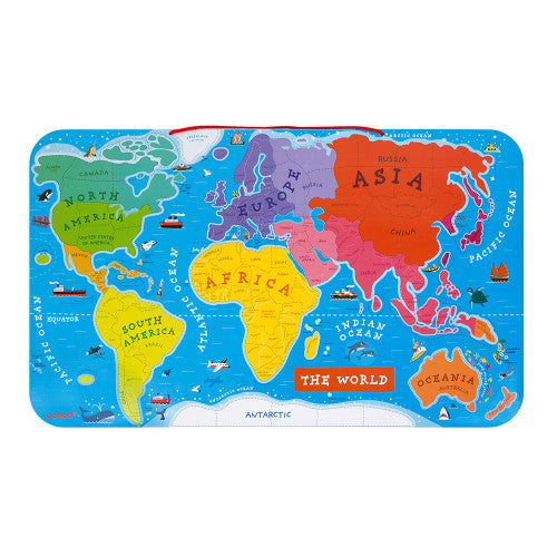 Magnetic World Map Puzzle English Version