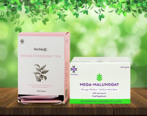 Herbilogy Breastfeeding Tea + Mega-Malunggay 100s bundle